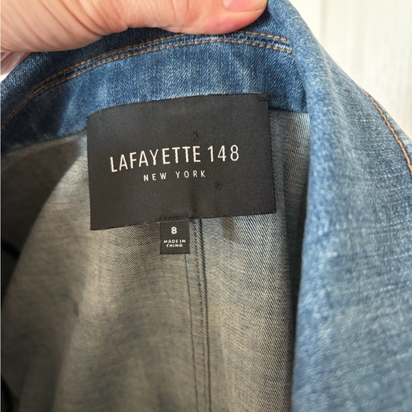 Lafayette 148 NY Denim Two-Button Blazer - Picture 4 of 6
